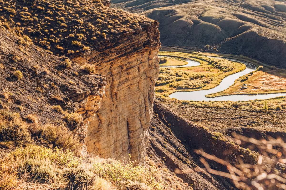 the cliffs of Kremmling overlooking the town of Kremmling, Colorado