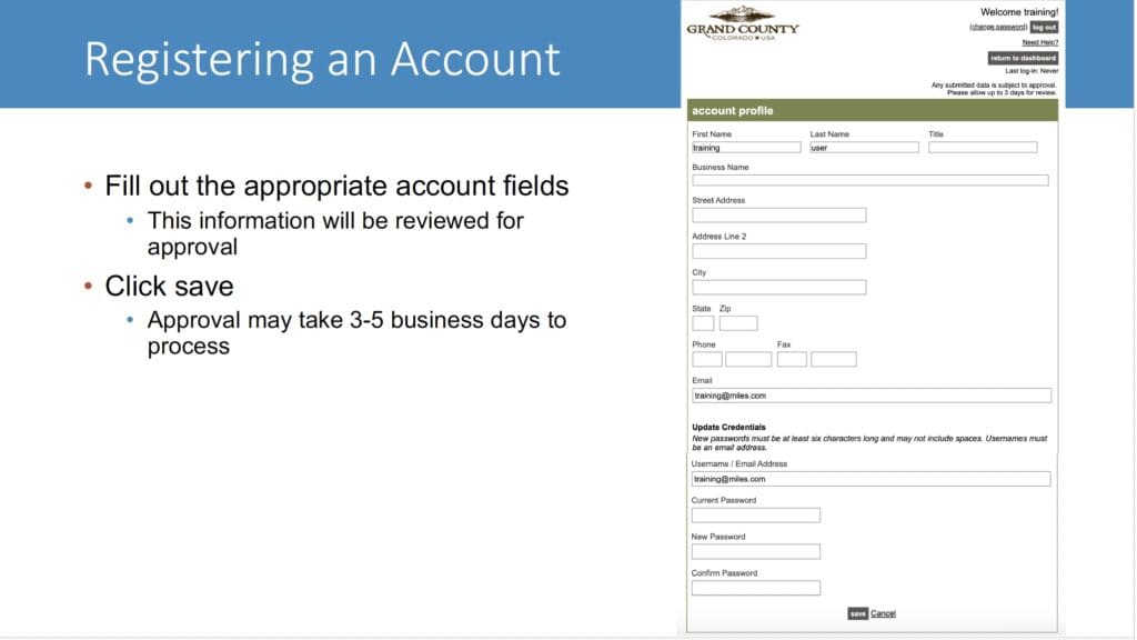 Second Page of How to Register An Account on the Data Engine